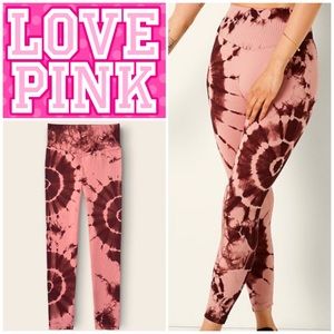NWT Victoria’s Secret Pink Tie Dye Seamless High Waist leggings